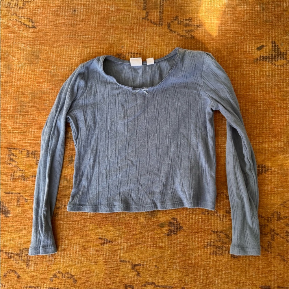 GAP Kids Slate Blue Long Sleeve Tee